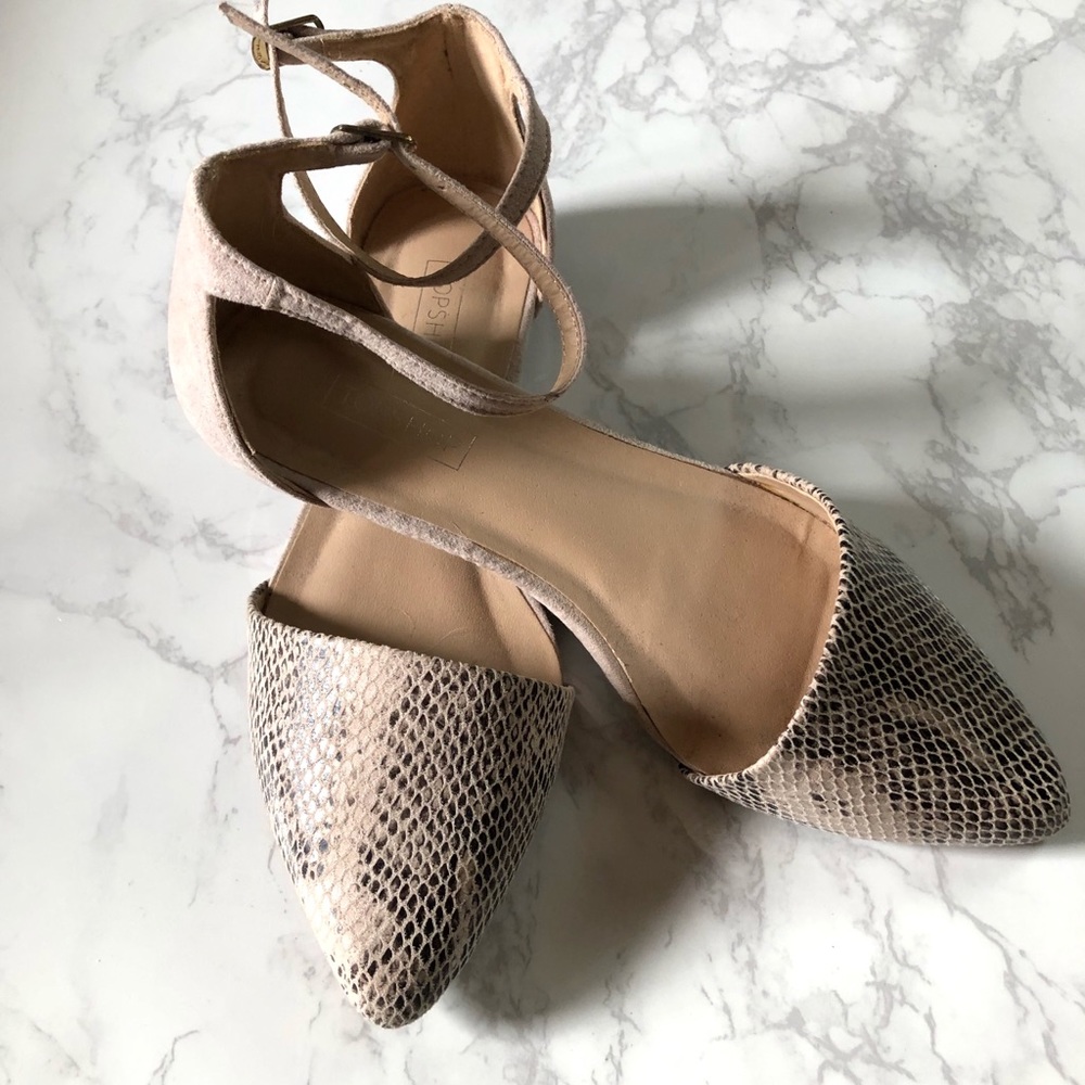 Snake Print Flats